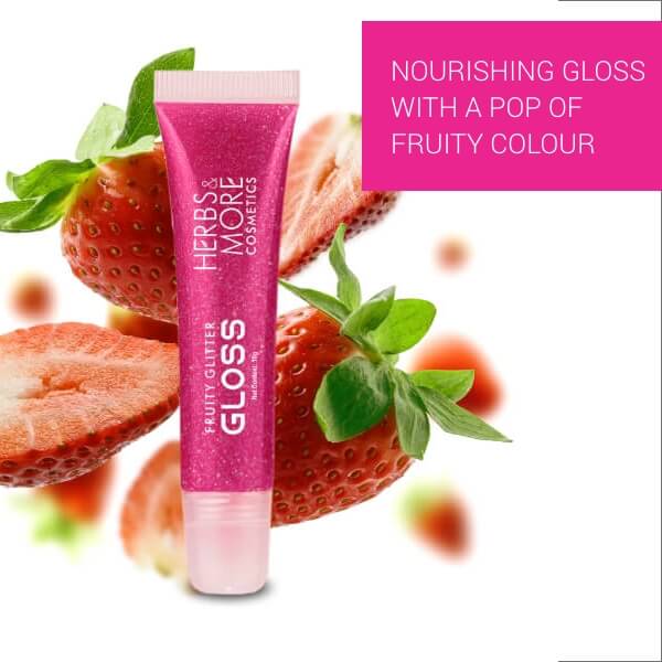 Strawberry Glitter Nourishing Lip Gloss