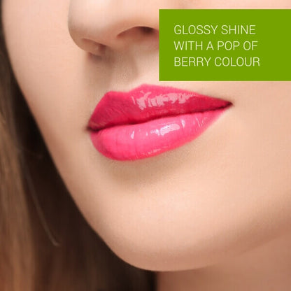 Raspberry Glitter Nourishing Lip Gloss