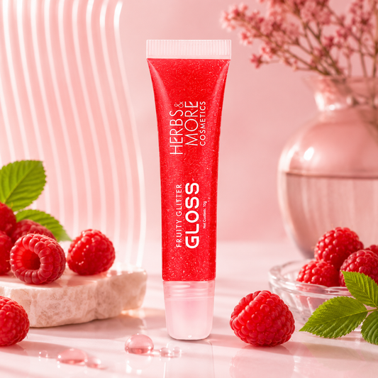 Raspberry Glitter Nourishing Lip Gloss