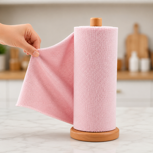 Reusable Microfibrer Kitchen Cleaning Cloth Roll
