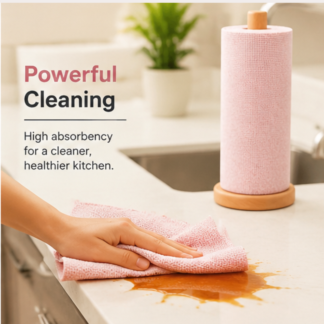 Reusable Microfibrer Kitchen Cleaning Cloth Roll