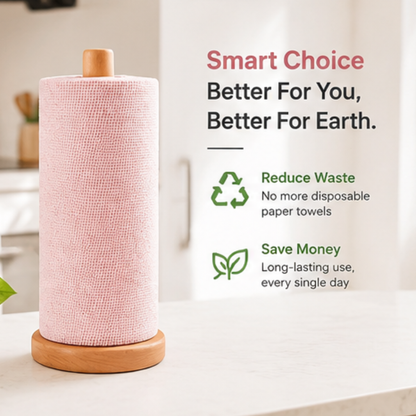 Reusable Microfibrer Kitchen Cleaning Cloth Roll