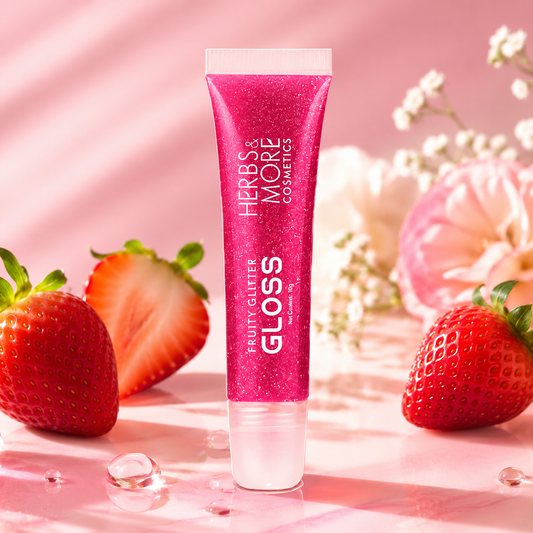 Strawberry Glitter Nourishing Lip Gloss